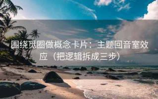 围绕觅圈做概念卡片：主题回音室效应（把逻辑拆成三步）