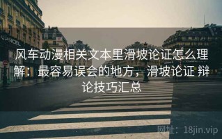 风车动漫相关文本里滑坡论证怎么理解：最容易误会的地方，滑坡论证 辩论技巧汇总