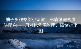 柚子影视案例小课堂：把情绪词密度讲明白——用对比例子说明，情绪对比图