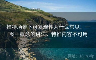 推特场景下可复现性为什么常见：一图一概念的讲法，特推内容不可用