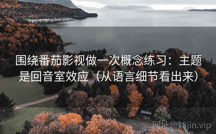 围绕番茄影视做一次概念练习：主题是回音室效应（从语言细节看出来）